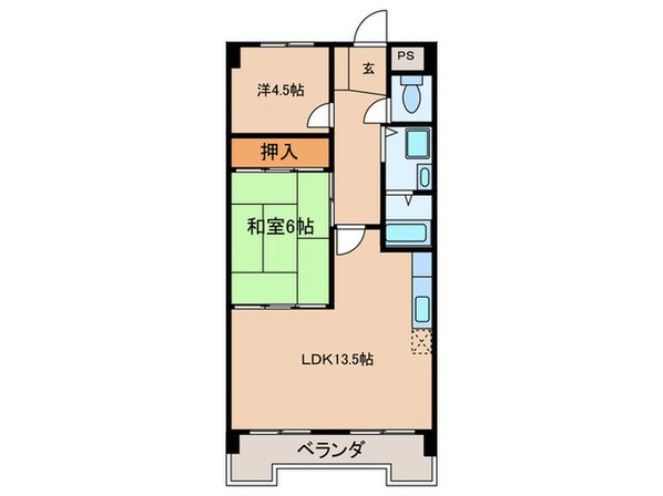 リアライズ若鶴の物件間取画像